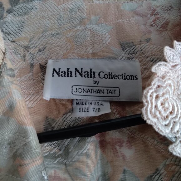 Vintage Nah Nah Collections by Jonathan Tait Peachy Pink Floral Lace Jacket - Picture 4 of 7